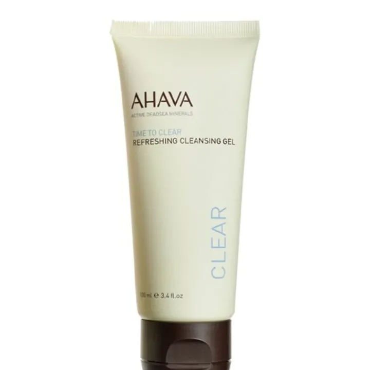 Ahava Nettoyant Visage|Soin Naturel & Ecoresponsable|Time to Clear Gel Nettoyant Rafraîchissant
