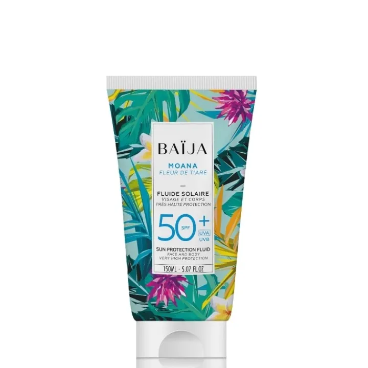 Baija Protecteur Solaire|Parfum Naturel & Eco-Responsable|Moana Fluide Solaire Visage & Corps
