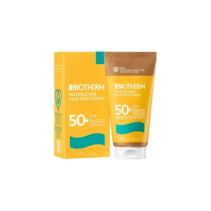 Biotherm Protecteur Solaire|Waterlover Crème Solaire Visage Anti-âge SPF 50