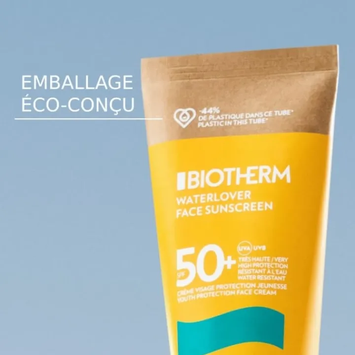 Biotherm Protecteur Solaire|Waterlover Crème Solaire Visage Anti-âge SPF 50