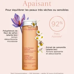 CLARINS Lotion & Soin Préparateur|Lotion Tonique Apaisante                Peaux Très Sèches ou Sensibles