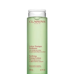 CLARINS Démaquillant Visage|Soin Naturel & Ecoresponsable|Lotion Tonique Purifiante Peaux Mixtes à Grasses