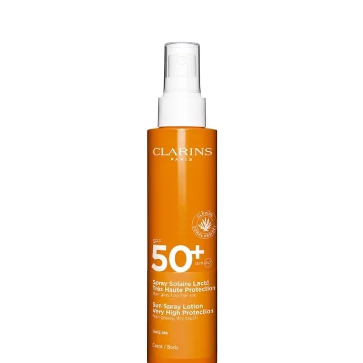 CLARINS Protecteur Solaire|Spray Solaire Lacté Très Haute Protection Corps SPF50+ Lait Solaire Corps