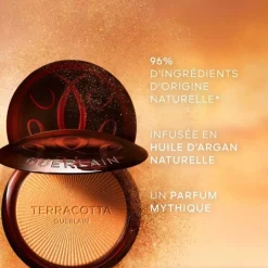 GUERLAIN Enlumineur|Terracotta Luminizer                La Poudre Enlumineur - 96% d'ingrédients d'origine naturelle Éclat scintillant & doré