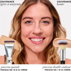 It Cosmetics Accessoires Maquillage|Pinceau Heavenly Luxe n°10                Pinceau Spatule Lissant Teint Parfait