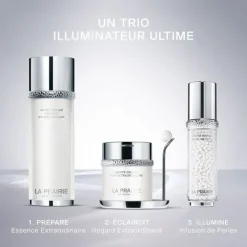 LA PRAIRIE Lotion & Soin Préparateur|White Caviar                Essence Extraordinaire - Lotion Illuminatrice & Raffermissante