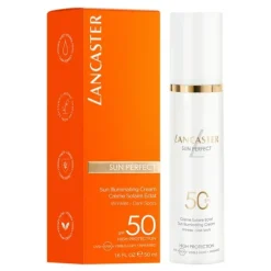 LANCASTER Protecteur Solaire|Préparation Au Bronzage|Sun Perfect                Crème Protectrice Éclat SPF50