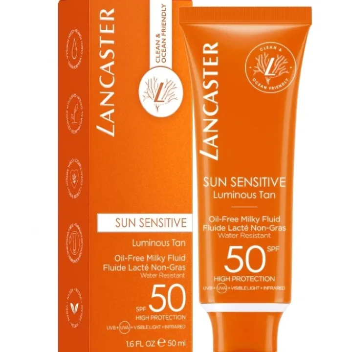 LANCASTER Protecteur Solaire|Sun Sensitive Fluide Lacté Non-Gras Visage SPF50