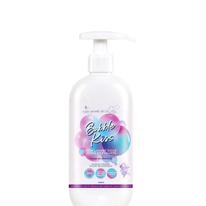 Enfant Les Secrets de Loly Routine Cheveux Enfants|Bubble Kiss Soin Lavant Doux Bébé et Enfant