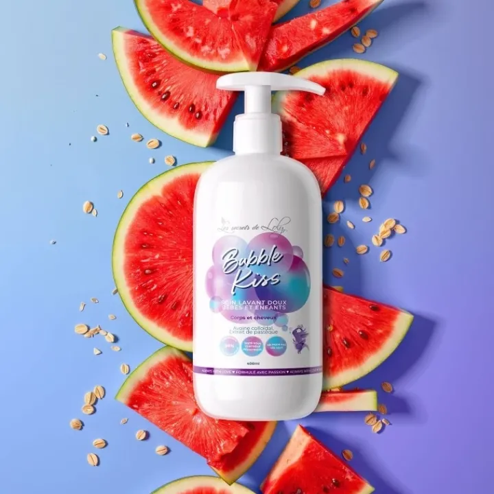 Enfant Les Secrets de Loly Routine Cheveux Enfants|Bubble Kiss Soin Lavant Doux Bébé et Enfant