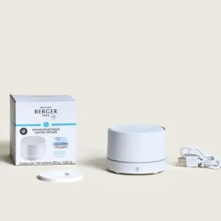 Maison Berger Paris Coffret Maison|Parfum D'Ambiance & Diffuseur D'Intérieur| Coffret Diffuseur Nomade Blanc