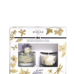 Maison Berger Paris Coffret Maison|Bougie Parfumée|Duo mini Bouquet & Bougie Lolita Lempicka Transparent Coffret Parfum d'intérieur