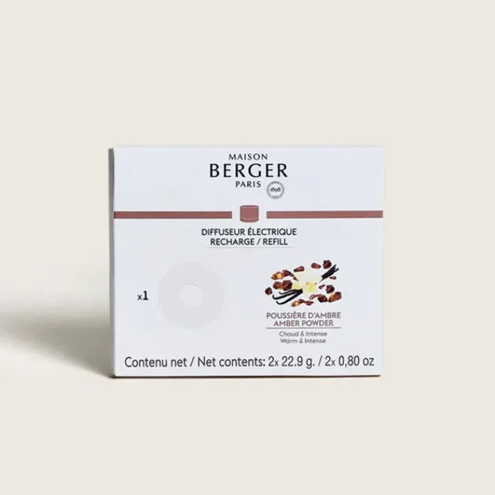 Maison Berger Paris Parfum D'Ambiance & Diffuseur D'Intérieur|Poussière d'Ambre Recharge Diffuseur Nomade