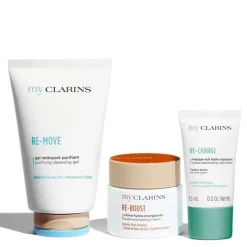 CLARINS Coffrets Pour Elle|My                Coffret Soin Visage - Routine Peau Nettoyée, Hydratée, Repulpée