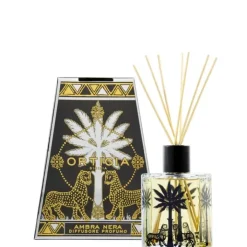 Ortigia Sicilia Parfum D'Ambiance & Diffuseur D'Intérieur|Parfum Mixte|Ambra Nera                Diffuseur d'Interieur Palma