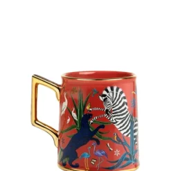 Ortigia Sicilia Accessoires Maison|Jungle Corallo                Mug en Céramique