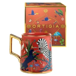 Ortigia Sicilia Accessoires Maison|Jungle Corallo                Mug en Céramique