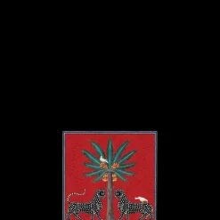 Ortigia Sicilia Accessoires Maison|Ortigia                Plateau Carré Rouge en Laque