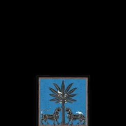 Ortigia Sicilia Accessoires Maison|Ortigia                Plateau Carré Bleu en Laque