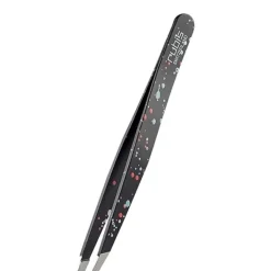 Rubis Accessoire Soin|Pince Classique Action Painting Noire                Pince à Épiler Professionnelle pour les Sourcils