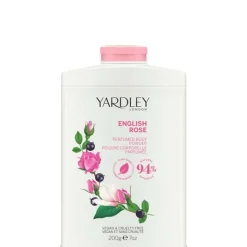 Femme Yardley Parfum Naturel & Eco-Responsable|Gamme Complémentaire Parfumée|English Rose                Poudre Corporelle Parfumée